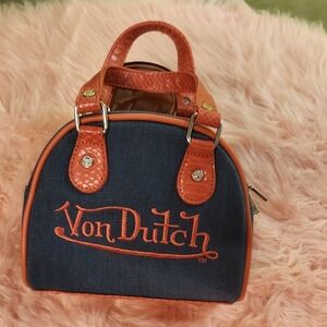 Von Dutch Blue and Orange Women's Bag